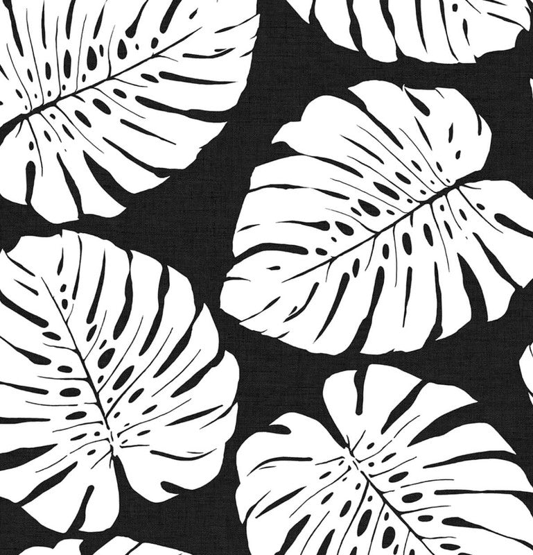 media image for Monstera Leaf Peel & Stick Wallpaper in Shadow 25