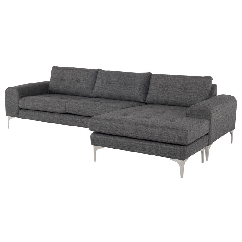 media image for Colyn Sectional in Dark Grey Tweed - Open Box 9 295
