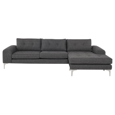 product image for Colyn Sectional in Dark Grey Tweed - Open Box 1 87