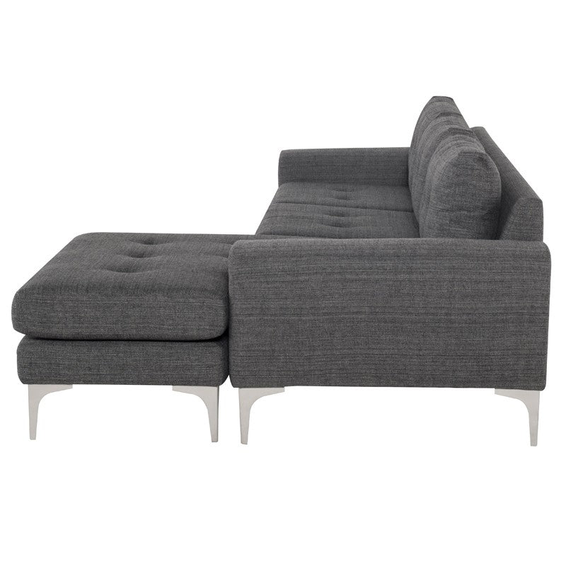 media image for Colyn Sectional in Dark Grey Tweed - Open Box 2 255