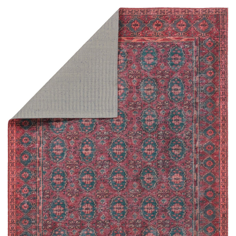 media image for kalinar damask dark red blue area rug by jaipur living rug154703 2 261