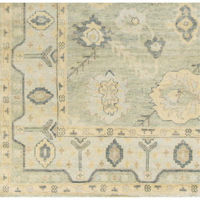 product image for Hillcrest HIL-9017 Hand Knotted Rug in Dark Green & Bright Yellow by Surya 52