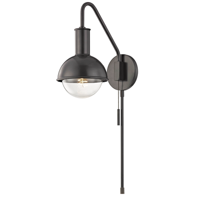 product image for riley 1 light wall sconce with plug by mitzi 2 48
