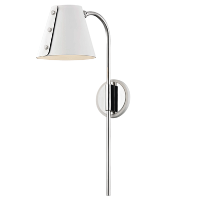 product image for meta 1 light wall sconce with plug by mitzi 4 28