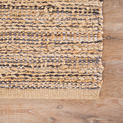 product image for Canterbury Natural Solid Tan & Black Area Rug 84