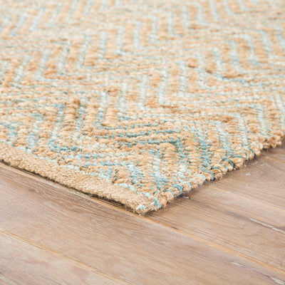 product image for reap chevron rug in candied ginger frosty green design by jaipur 2 85