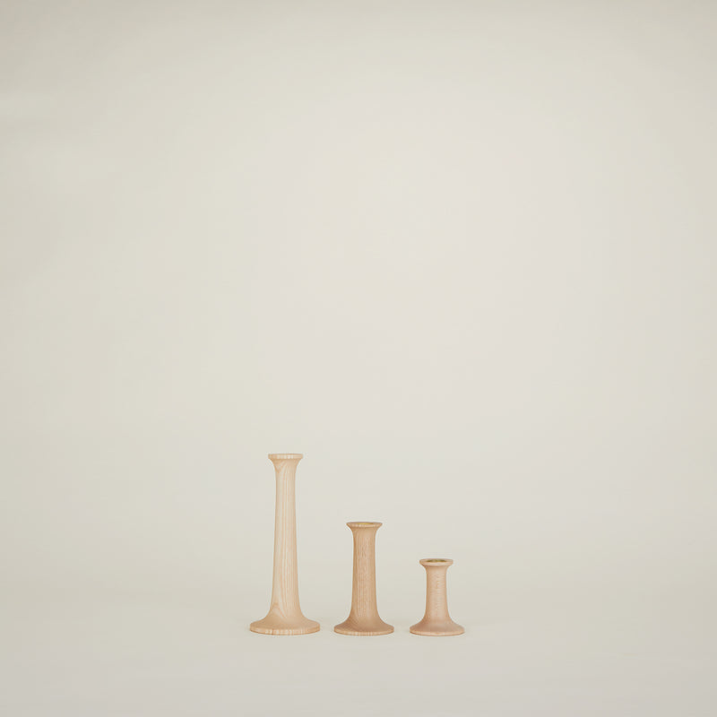 media image for Simple Oak & Maple Candle Holders in Various Sizes by Hawkins New York 268