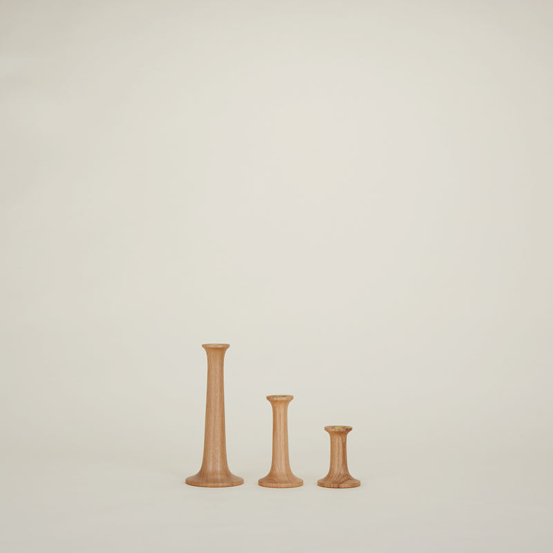 media image for Simple Oak & Maple Candle Holders in Various Sizes by Hawkins New York 285