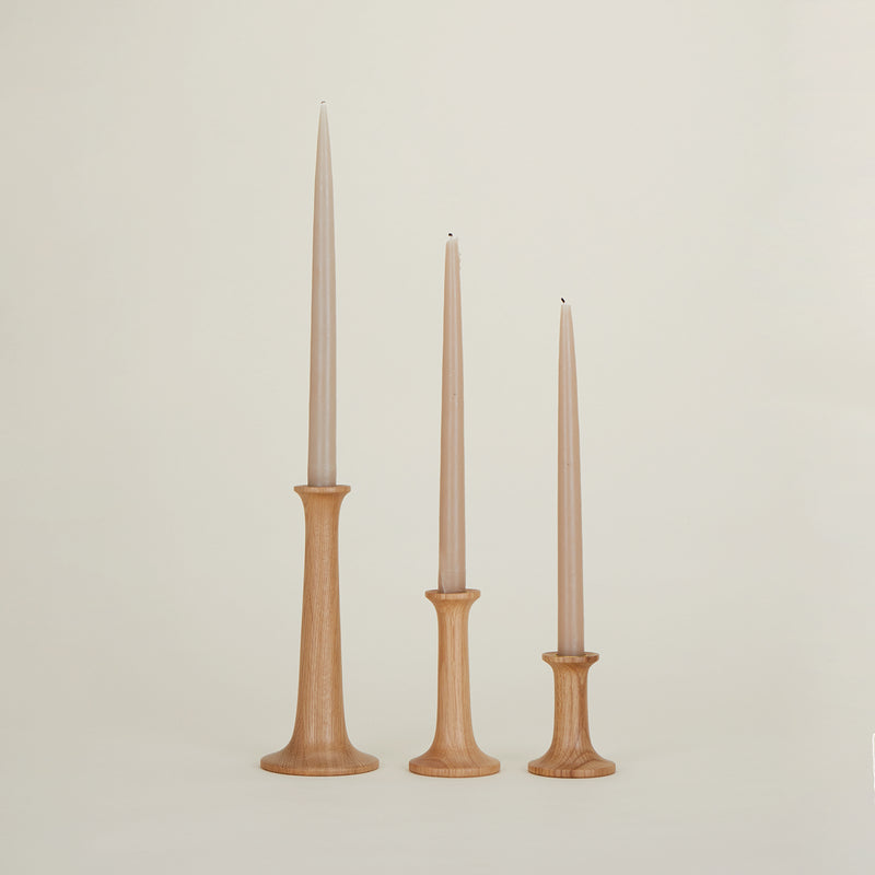media image for Simple Oak & Maple Candle Holders in Various Sizes by Hawkins New York 279