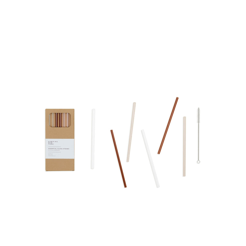 media image for Essential Glass Straw - Set of 6 in Various Colors by Hawkins New York 260