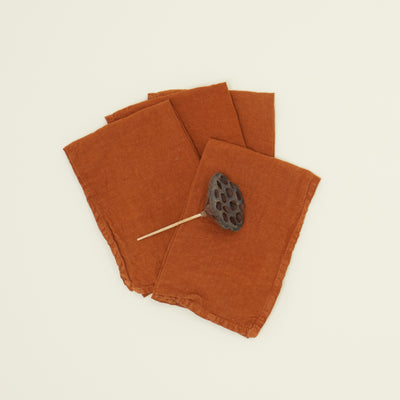 product image for Set of 4 Simple Linen Napkins in Various Colors by Hawkins New York 53