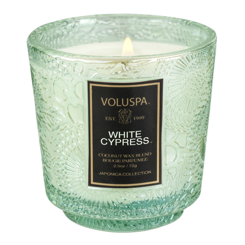 media image for white cyprus petite pedestal candle 1 296