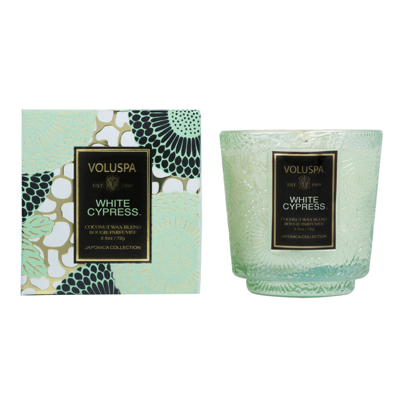 media image for white cyprus petite pedestal candle 2 294