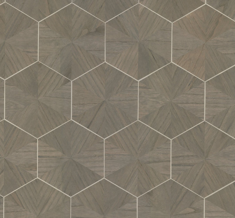 media image for Hexagram Wood Veneer Wallpaper in Caper 274