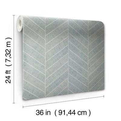product image for Atelier Herringbone Wallpaper in Lagoon 56