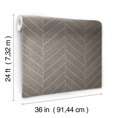 product image for Atelier Herringbone Wallpaper in Natural Grey 47