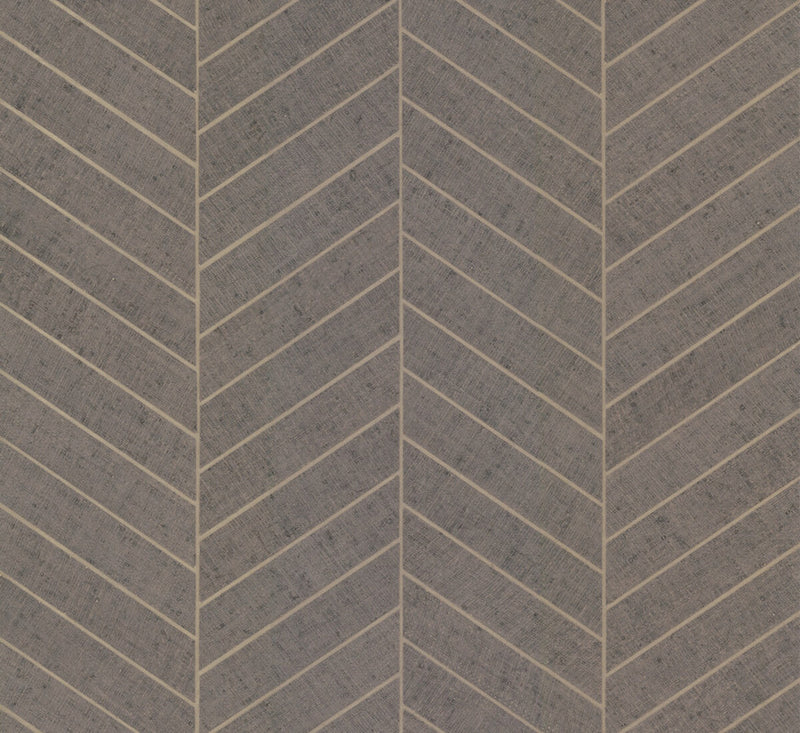 media image for Atelier Herringbone Wallpaper in Natural Grey 279
