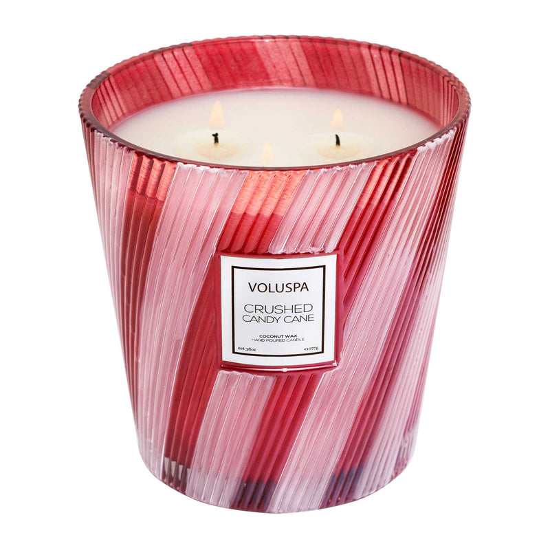 media image for crushed candy cane 3 wick hearth candle 1 218