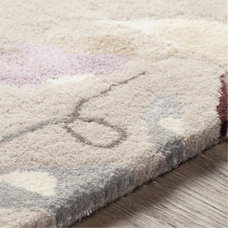 media image for Harlequin HQL-8041 Hand Tufted Rug in Camel & Dark Purple by Surya 256