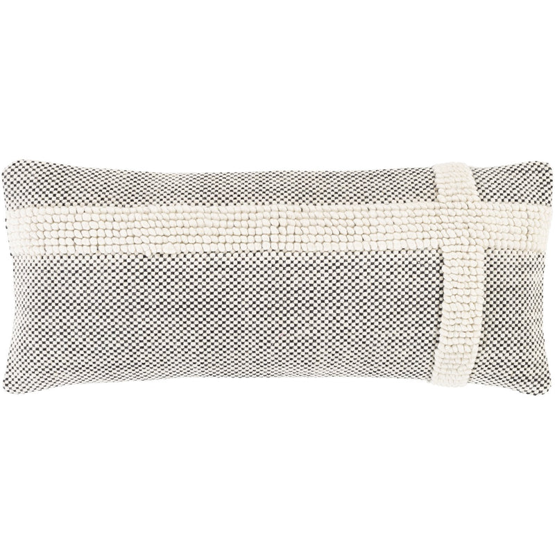 media image for Harlow HRW-002 Hand Woven Lumbar Pillow in Beige & Black by Surya 283