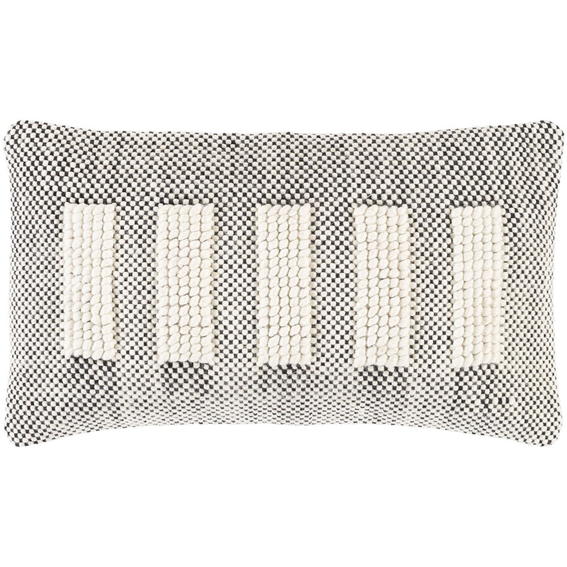 media image for Harlow HRW-003 Hand Woven Lumbar Pillow in Beige & Black by Surya 213