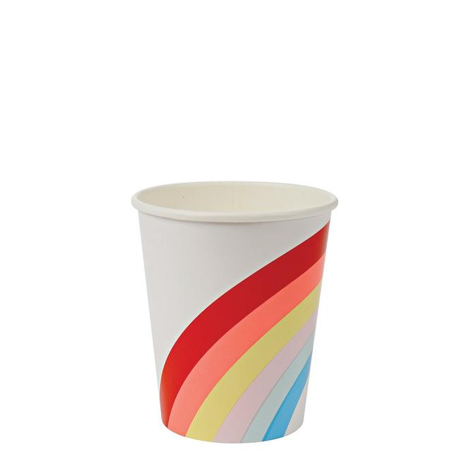 media image for rainbow party cups by meri meri 1 242