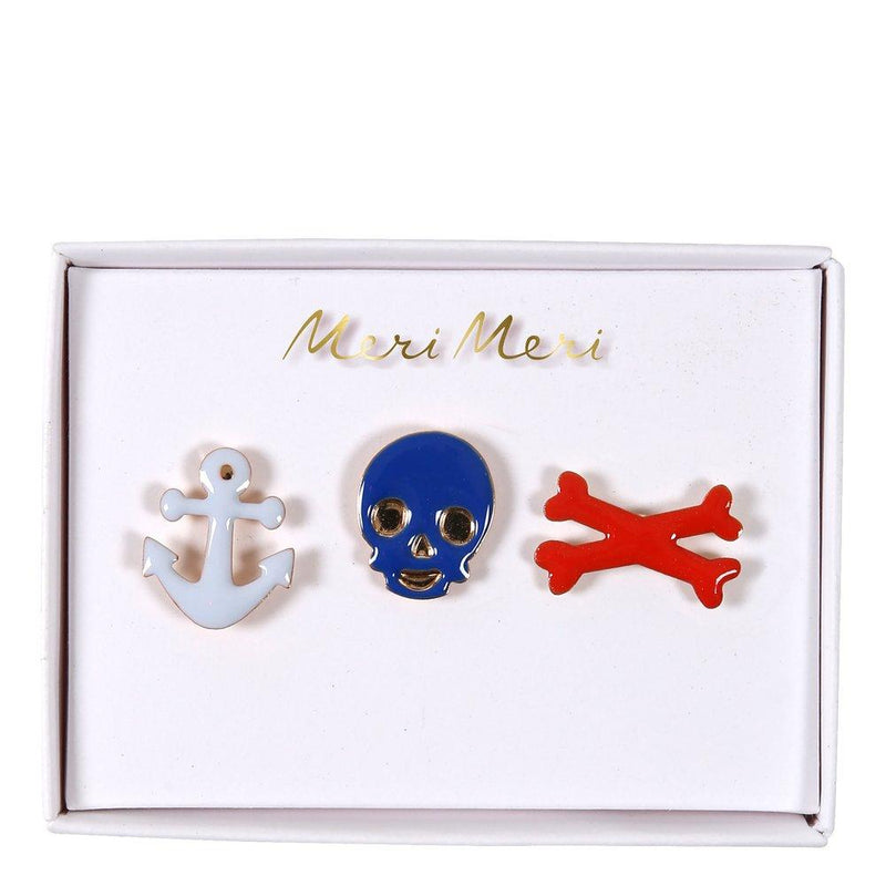 media image for pirate enamel lapel pins by meri meri 1 258