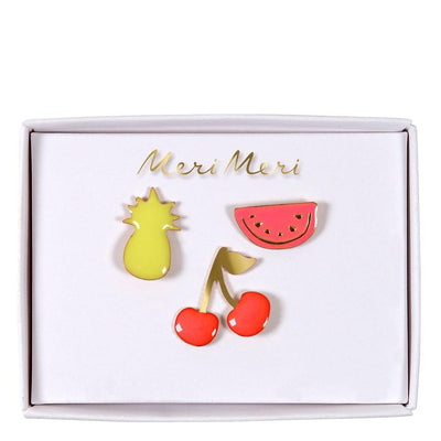 product image of fruit enamel lapel pins by meri meri 1 543