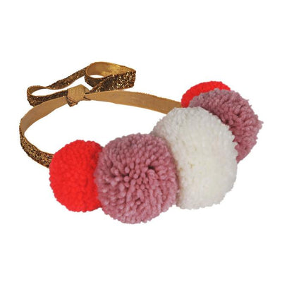 product image for pink pompom crown by meri meri 1 14