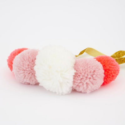 product image for pink pompom crown by meri meri 4 0