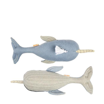 product image for milo narwhal small toy by meri meri 4 77
