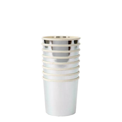 product image for silver tumbler cups by meri meri 2 11