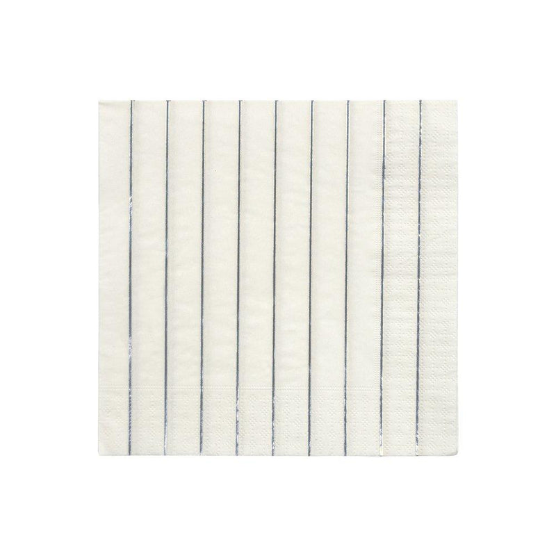 media image for silver stripe large napkins by meri meri 1 249