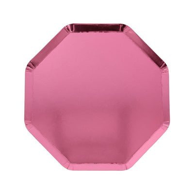 product image of metallic pink side plates by meri meri 1 577