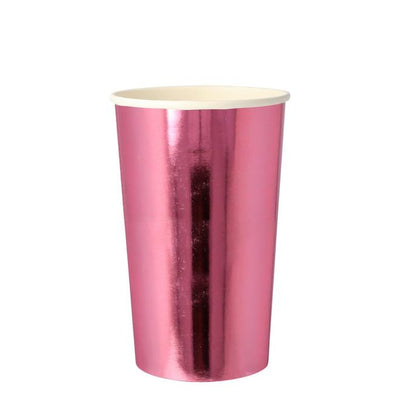 product image of metallic pink highball cups by meri meri 1 522