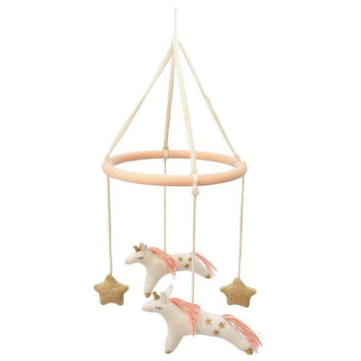 product image of unicorn baby mobile by meri meri 1 565