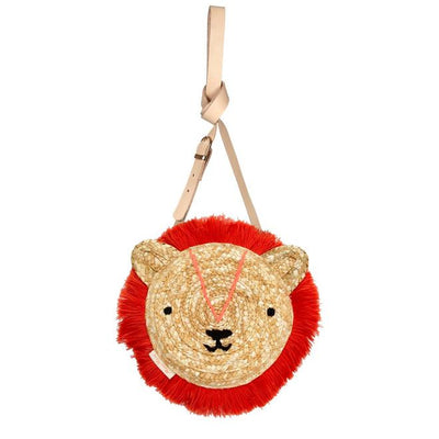product image for lion cross body straw bag by meri meri 1 20