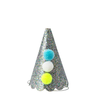 product image of silver pierrot party hats by meri meri 1 599