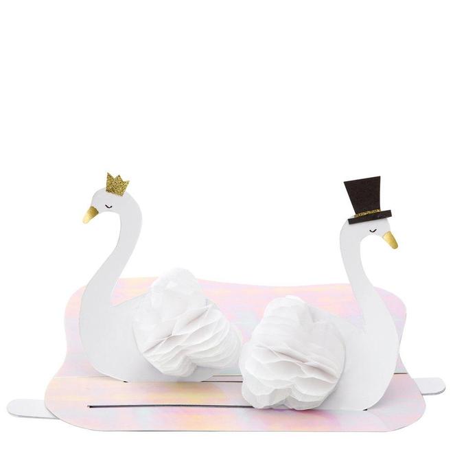 media image for swan wedding interactive card by meri meri 1 24