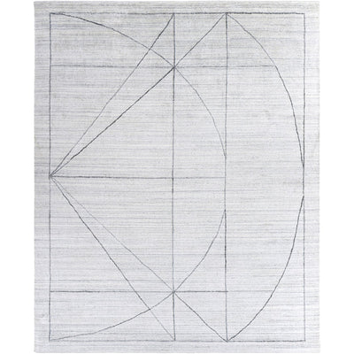 product image for Hightower HTW-3010 Hand Knotted Rug in Medium Gray & White by Surya 21