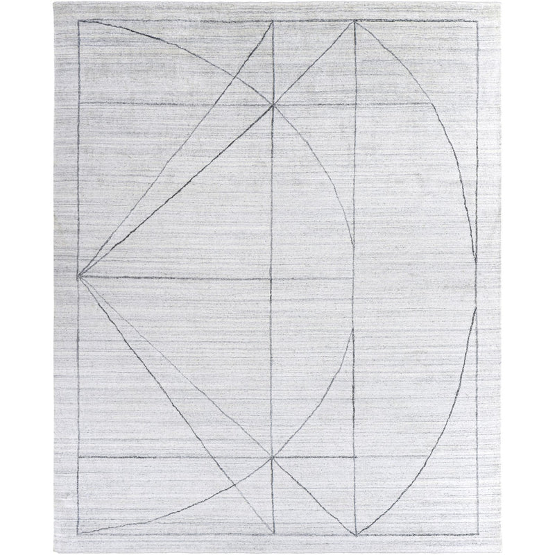 media image for Hightower HTW-3010 Hand Knotted Rug in Medium Gray & White by Surya 273