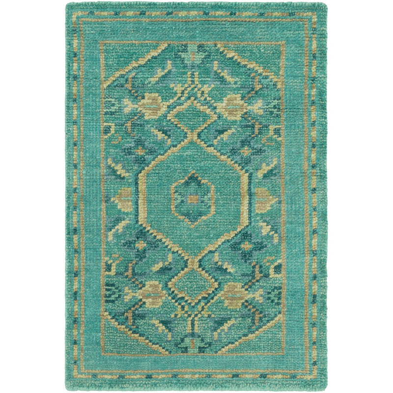 media image for Haven HVN-1217 Hand Knotted Rug in Emerald & Teal by Surya 261