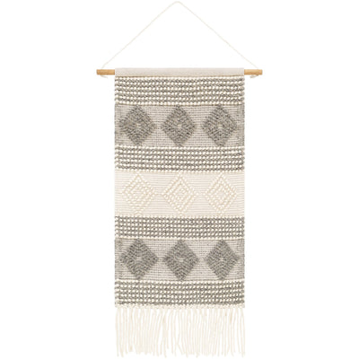 product image of Hygge HYG-1000 Hand Woven Wall Hanging in White & Charcoal by Surya 598