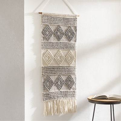 product image for Hygge HYG-1000 Hand Woven Wall Hanging in White & Charcoal by Surya 31