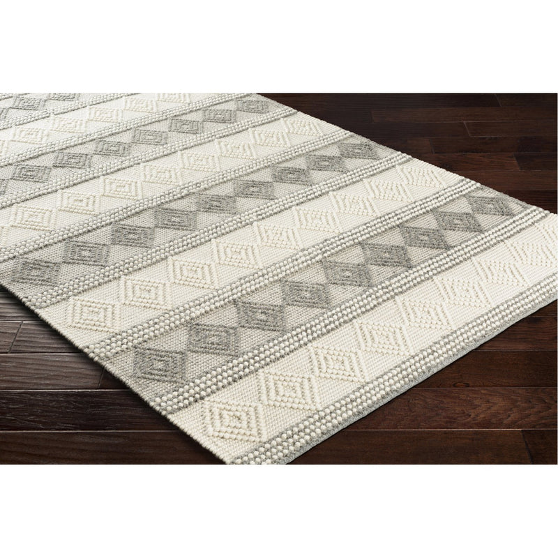 media image for Hygge HYG-2300 Hand Woven Rug in Charcoal & White by Surya 253