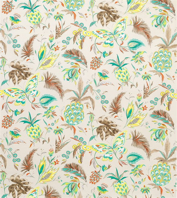 media image for Habanera Fabric in Ivory and Stone by Matthew Williamson for Osborne & Little 242
