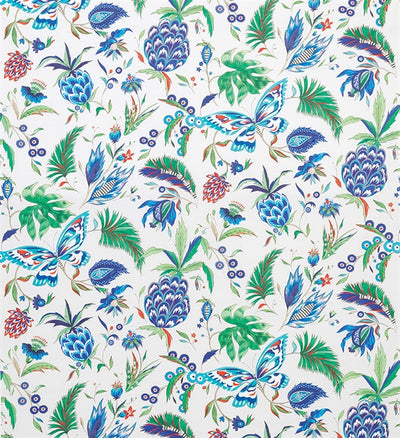 product image of Habanera Fabric in Pale Pebble and Ultramarine by Matthew Williamson for Osborne & Little 555