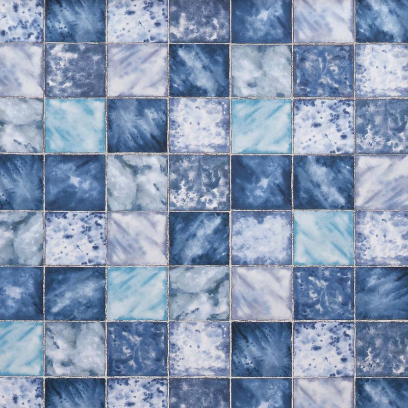 media image for Hammam Wallpaper in Blue from the Folium Collection by Osborne & Little 224