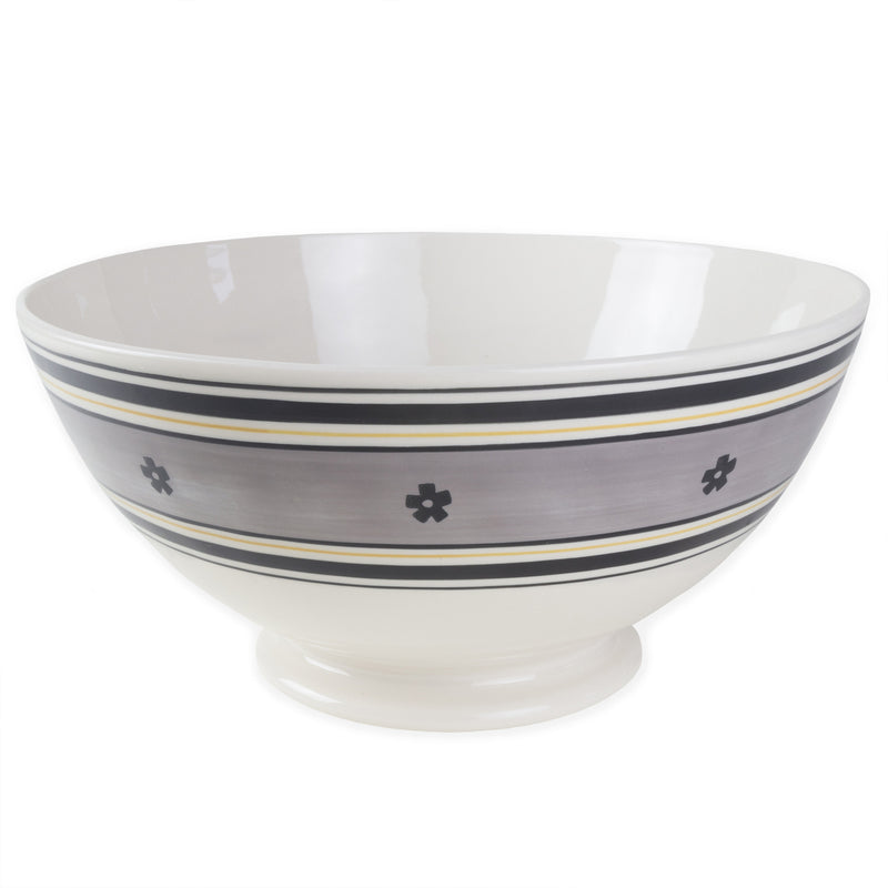 media image for hand painted still life serving bowl in grey design by sir madam 1 289
