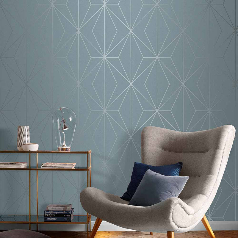 media image for Harmony Wallpaper in Deep Sky from the Exclusives Collection by Graham & Brown 240